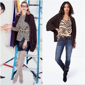 CAbi Women's Brown Repose Cape Sweater Oversized Cardigan Style 3702 M/L